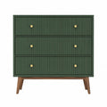 Komoda MDF zielona z trzema szufladami 80x40x90 cm