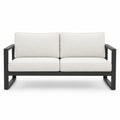 Sofa ogrodowa dwuosobowa aluminiowa z poduszkami