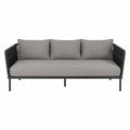 Sofa zewnętrzna z tkaniny szarej 200x75x80 cm