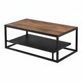 Prostokątny stolik kawowy 110x60x45 cm MDF i metal czarny